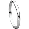 10k White Gold 2mm Half Round Band, Size 4.5