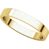 18k Yellow Gold 3mm Flat Band, Size 4