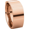 14k Rose Gold 8mm Square Comfort Fit Band, Size 11