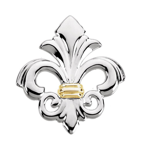 Two-Tone Fleur-de-lis Pendant