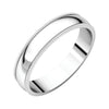 04.00 mm Light Milgrain Band in 10K White Gold ( Size 14.5 )