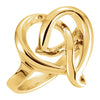 Freeform Heart Ring in 14k Yellow Gold ( Size 6 )