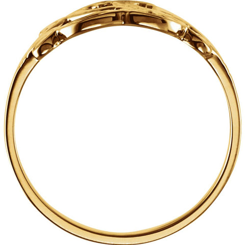 14k Yellow Gold Initial Rings, Size 6