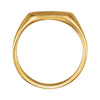 18k Yellow Gold Ladies Oval Signet Ring, Size 6