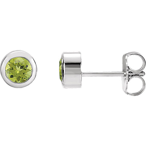 Sterling Silver Imitation Peridot Earrings