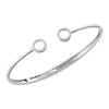 14k White Gold 1/6 ctw. Diamond Circle Hinged Bangle 7-inch Bracelet