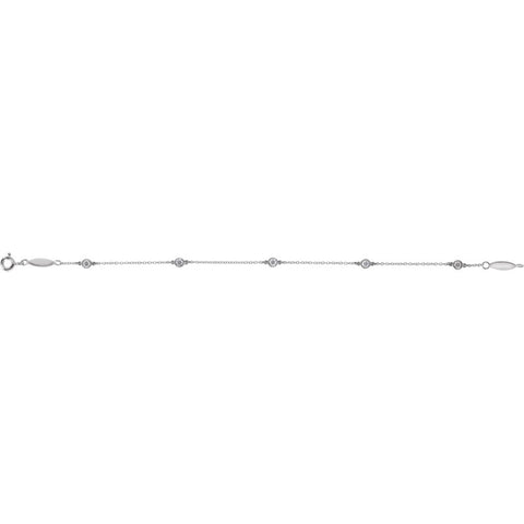 14k White Gold 1/3 CTW Diamond Bracelet