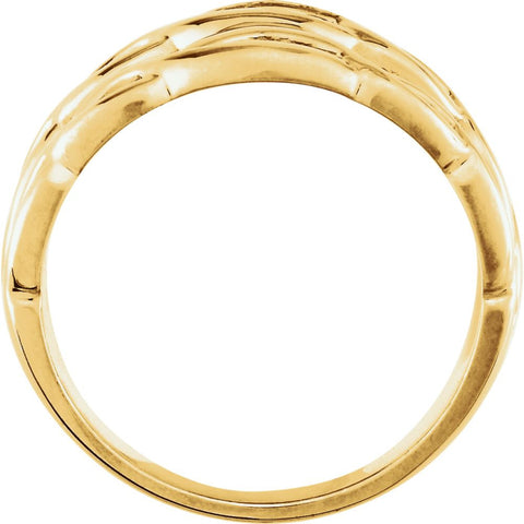 14k Yellow Gold Freeform Ring, Size 6