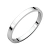 02.00 mm Flat Band in 10K White Gold ( Size 5 )