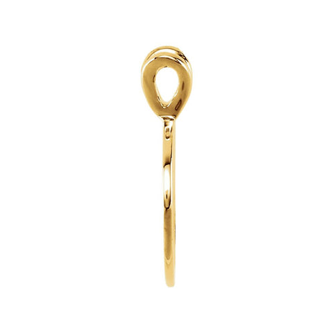 14k Yellow Gold "C" Medium Initial Pendant