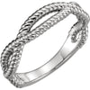 Sterling Silver Rope Ring, Size 7