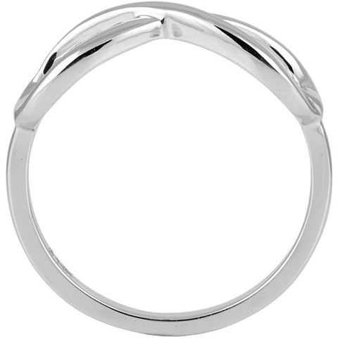 14k White Gold Infinity-Inspired Ring Size 7