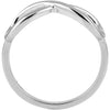 14k White Gold Infinity-Inspired Ring Size 7