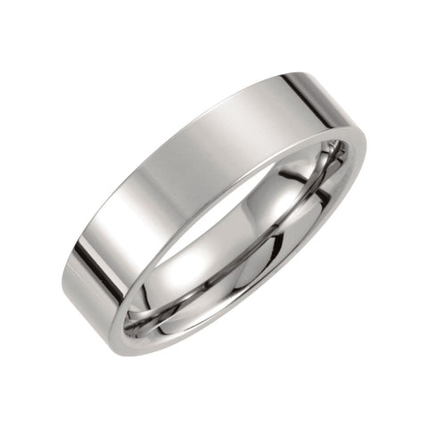 Titanium 6mm Flat Polished Band Size 11