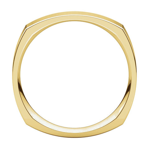 14k Yellow Gold 4mm Square Comfort Fit Band, Size 5