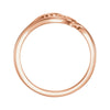 14k Rose Gold Heart Ring, Size 7