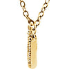 14k Yellow Gold 1/6 CTW Diamond Bar 16-18" Necklace