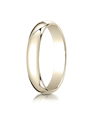 Benchmark 14K Yellow Gold 4mm Slightly Domed Traditional Oval Wedding Band Ring (Sizes 4 - 15 )