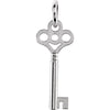 Posh Mommy Key Charm in 14k White Gold