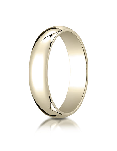 Benchmark 18K Yellow Gold 5mm Slightly Domed Traditional Oval Wedding Band Ring (Sizes 4 - 15 )