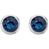 Sterling Silver Imitation Blue Sapphire Earrings