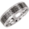 Bridal Duo 07.00 mm Comfort-Fit Enameled Band in 14k White Gold (Size 12.5 )