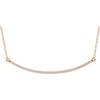 1/6 CTW Diamond Bar 18-Inch Necklace in 14K Rose Gold