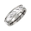 Titanium and Sterling Woven Wedding Band Ring (Size 8.5 )