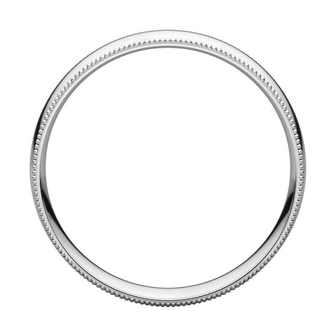 Sterling Silver 5mm Light Comfort Fit Milgrain Band , Size 6