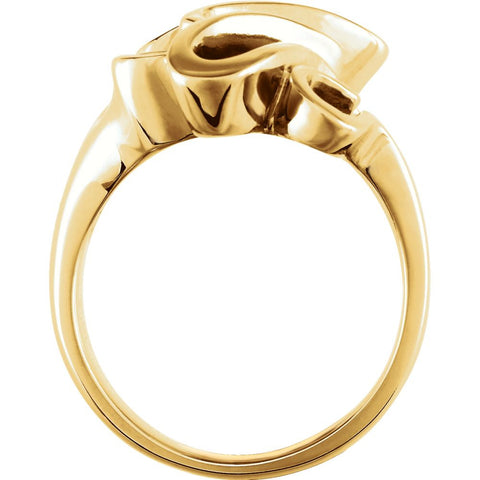 14k Yellow Gold Freeform Ring, Size 6