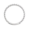 14k White Gold 2mm Stackable Bead Ring, Size 7