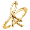 14k Yellow Gold Freeform Ring, Size 7