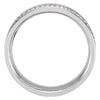 14k White Gold 8mm Comfort-Fit Hand Woven Band Size 11