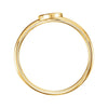 14k Yellow Gold Crescent Ring, Size 7