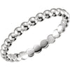 Sterling Silver 2.5mm Beaded Stackable Ring, Size 8