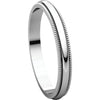 10k White Gold 2.5mm Milgrain Band, Size 4