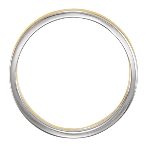 14K White & Yellow 6.4mm Band Size 7