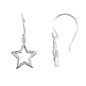 Sterling Silver Petite Star Earrings