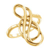 14k Rose Gold Freeform Ring, Size 7