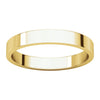 18k Yellow Gold 3mm Flat Band, Size 4