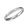 Hand Engraved Wedding Band Ring in 14k White Gold ( Size 6 )