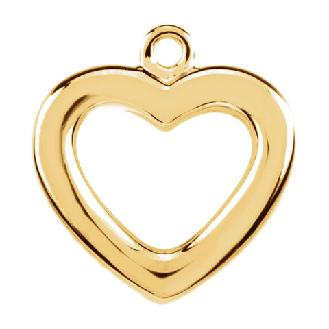 14k Yellow Gold Petite Heart Dangle