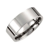 Polished Flat Titanium Wedding Band Ring (Size 10 )