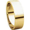 14k Yellow Gold 6mm Flat Band, Size 4