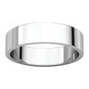 10k White Gold 5mm Flat Band, Size 12