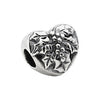 Sterling Silver 13.25x12mm Mistletoe Heart Bead