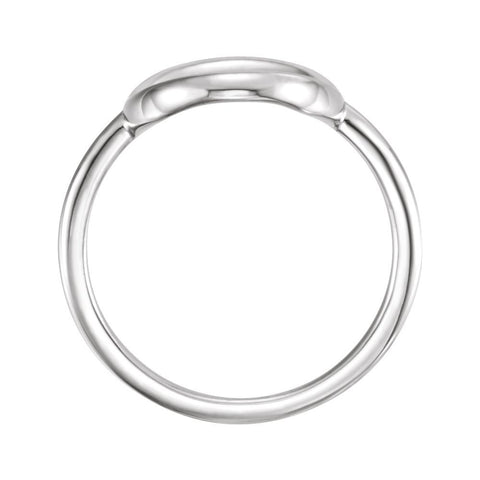 Sterling Silver Circle Ring , Size 7