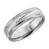 6mm Comfort-Fit Design Band in 14K White Gold (Size 10)