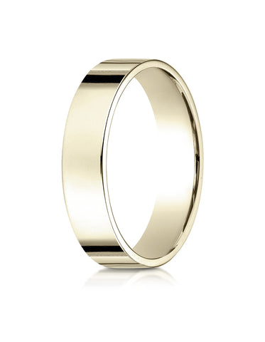 Benchmark 14K Yellow Gold 5mm Traditional Flat Wedding Band Ring (Sizes 4 - 15 )