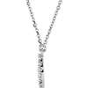 14k White Gold Letter "U" 1/8 CTW Diamond 16" Necklace